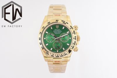 EW Factory ROLEX Daytona Green Dial 40*12.4MM Cerachrom Ice Blue 904L Steel Green Watch